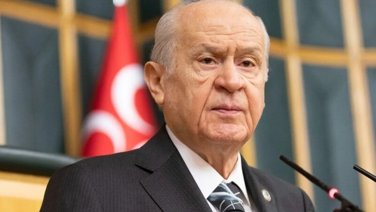 MHP Genel Başkanı Devlet Bahçeli'nin katıldığı bir kongre görüntüsü