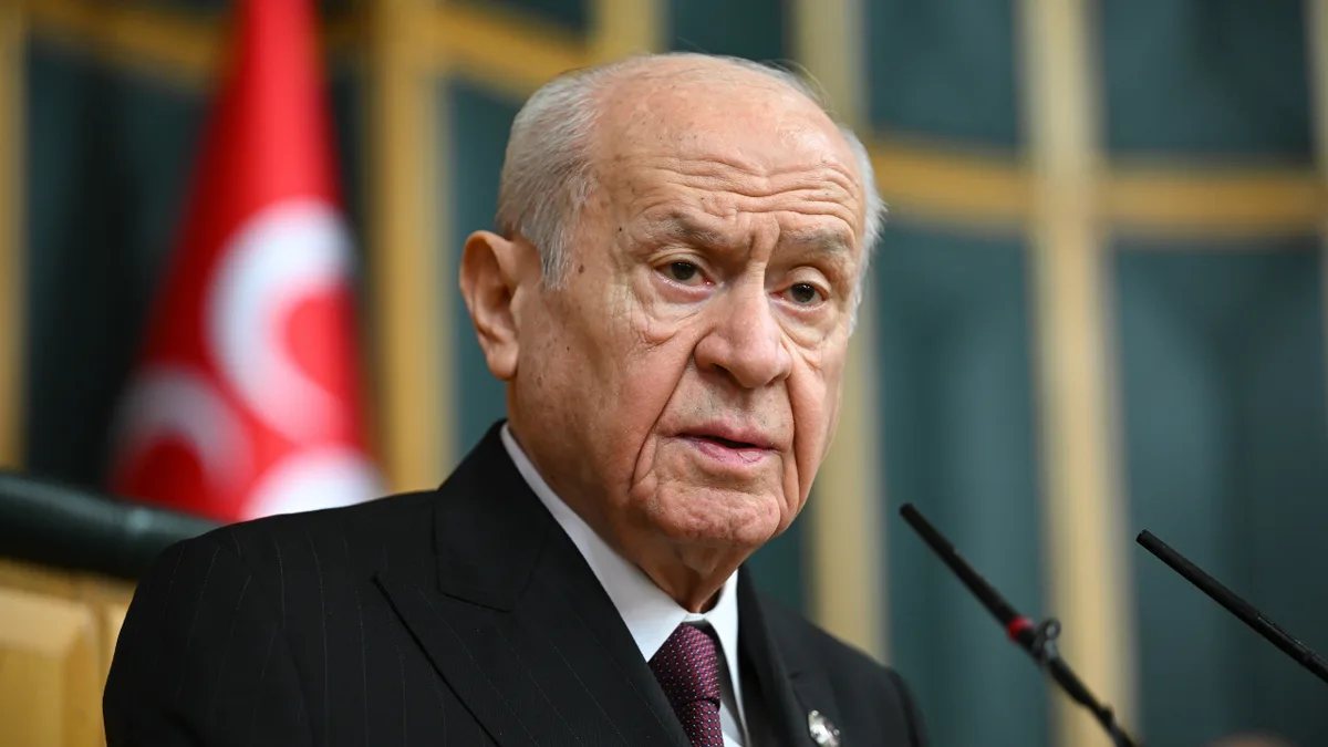 MHP Genel Başkanı Devlet Bahçeli parti grup toplantısında konuşurken