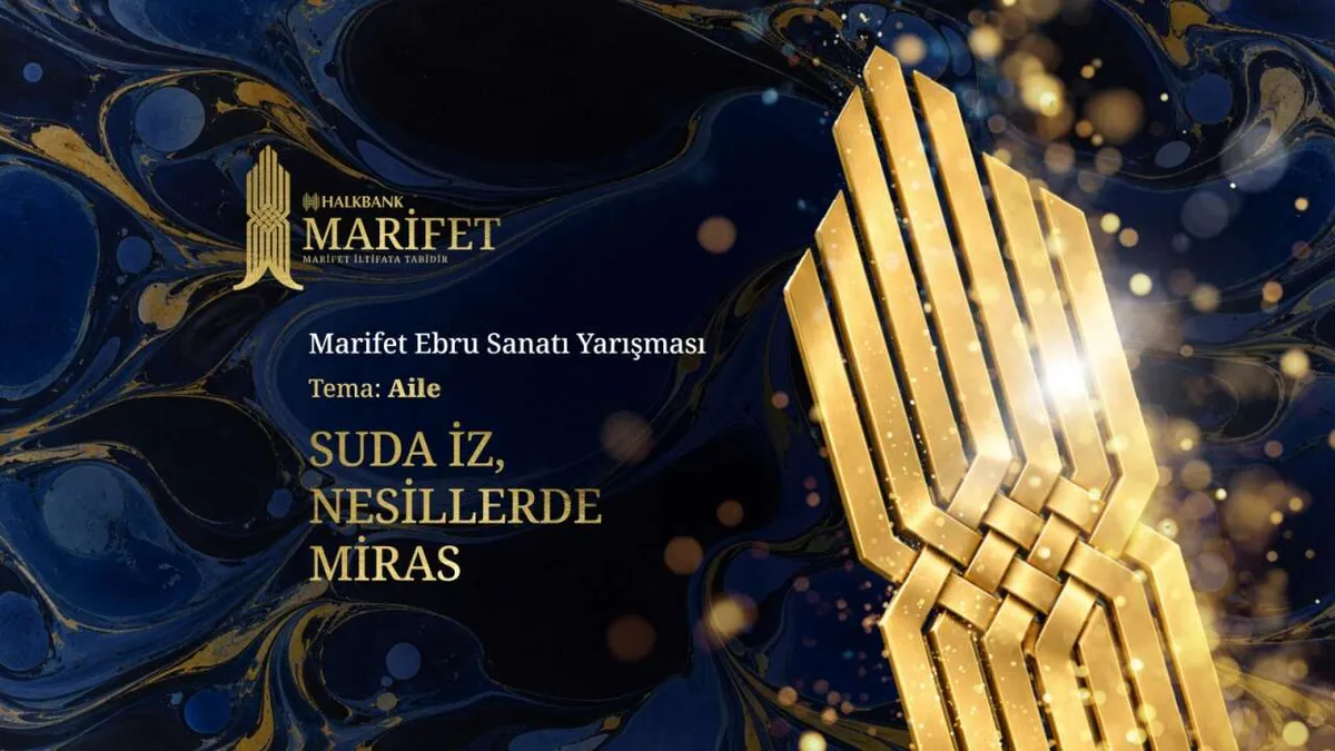 Halkbank Marifet Programı kapsamında ebru sanatı çalışması
