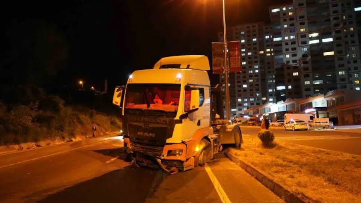 Kastamonu'da patlayan tır lastiğinin bulunduğu sanayi sitesi