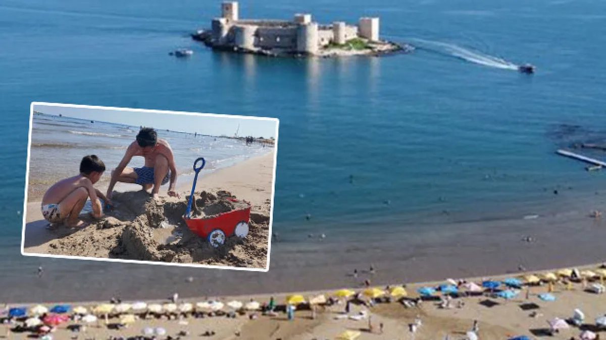 Mersin'de sonbaharda deniz keyfi sürüyor