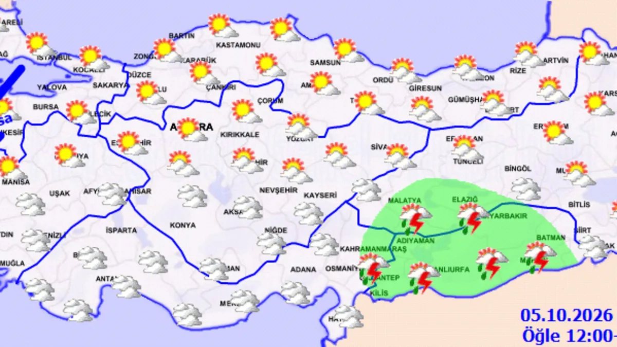 Meteoroloji'den hava durumu uyarısı: Sağanak ve fırtına