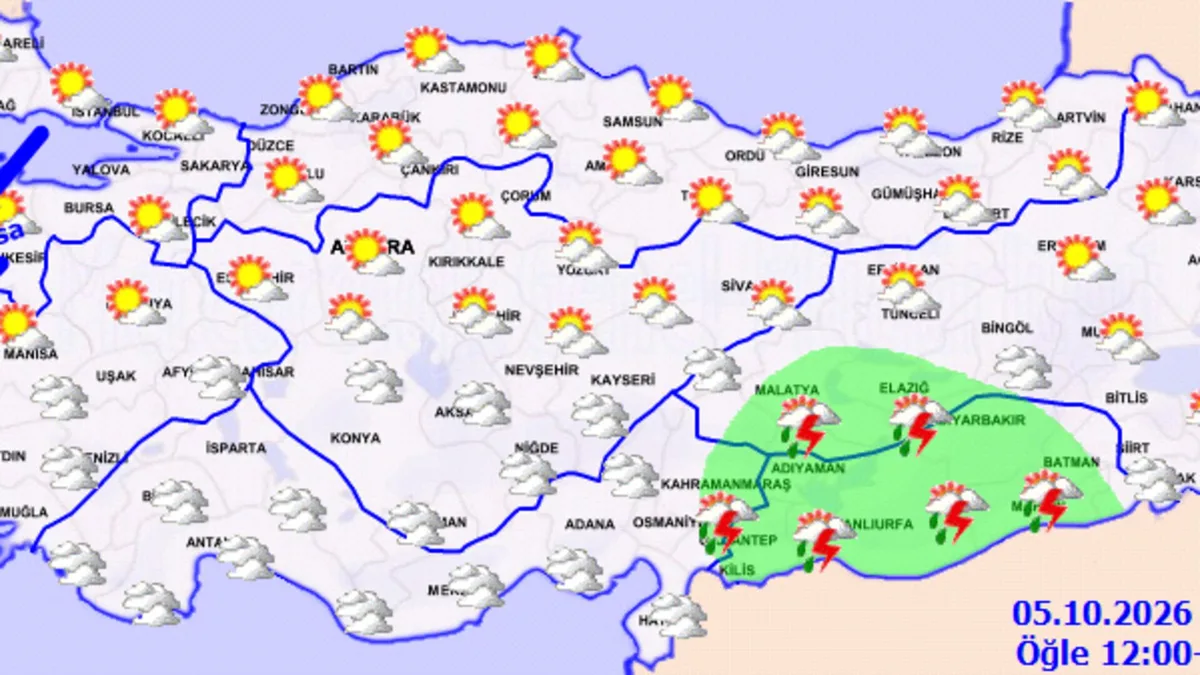 Meteoroloji'den hava durumu uyarısı: Sağanak ve fırtına