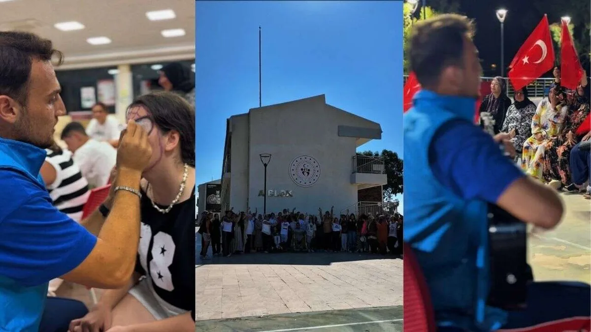 Özel gereksinimli çocuklar ve aileleri için düzenlenen tatil programından görüntü