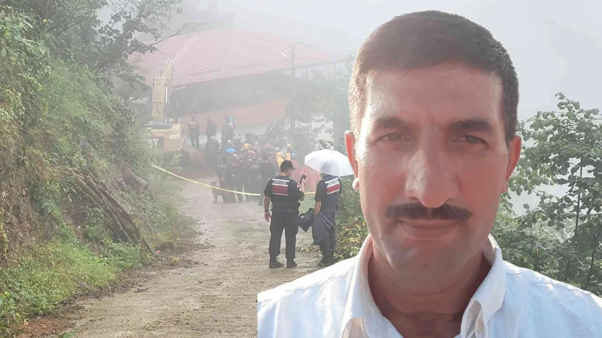 Trabzon'da heyelan bölgesinde çalışan arama kurtarma ekipleri